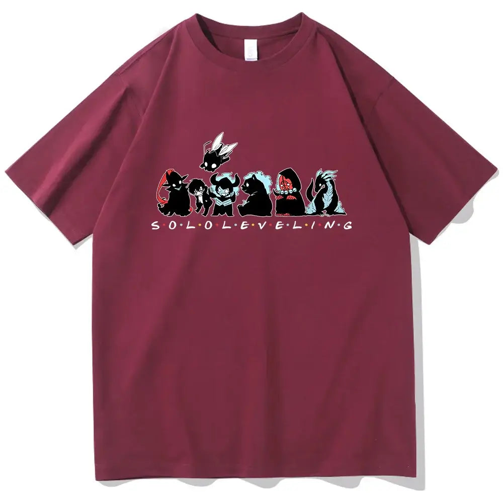 Cute Solo Leveling T-shirt Anime Fans Gift