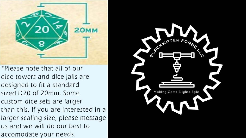 Artificer Class Steampunk 3D Printed Dice Tower- Fate's End - Embrace Precision with a Masterpiece of Dice-Rolling Ingenuity - Black / Yes- Include Random Dice Set