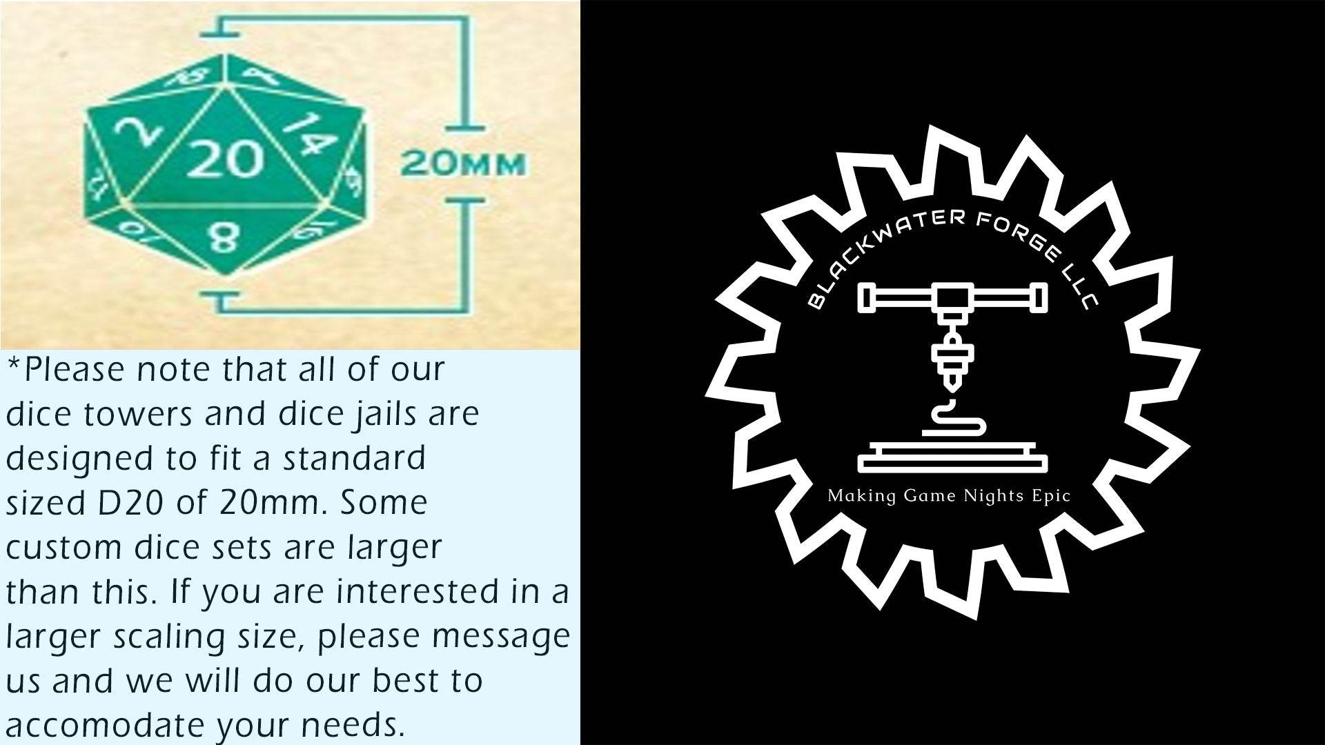 Rogue Class 3D Printed Dice Tower-Fate's End - Tabletop RPG Gaming Fantasy Cosplay - Where Shadows Conceal Destiny's Roll! - Black / Yes- Include Random Dice Set