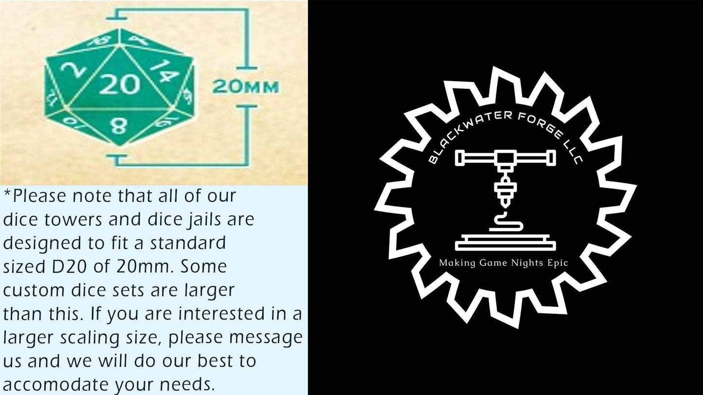 Barbarian Axe 3D Printed Dice Jail | Dice Vault | D20 Storage Box | DnD Player Gift - Wield Your Dice with the Barbarian's Power! - Black / Yes- Include Random Dice Set