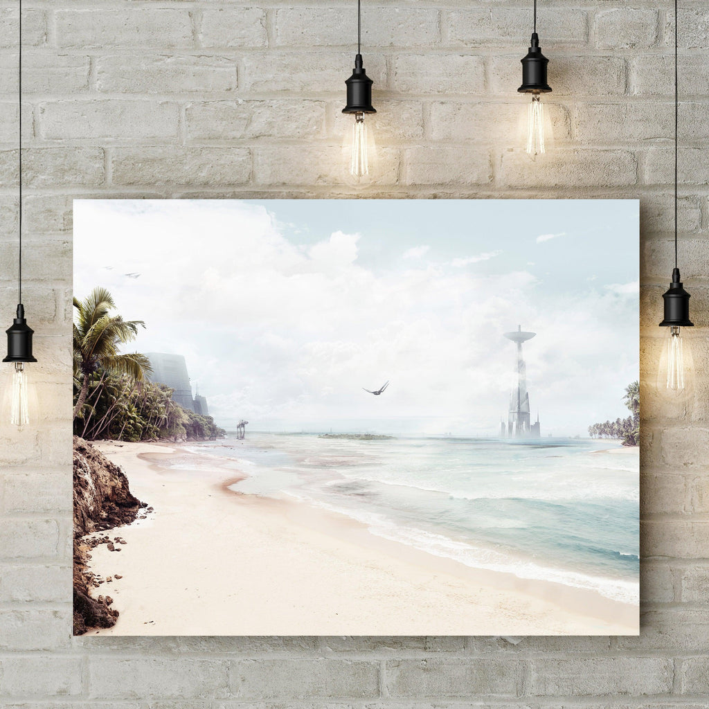 Scarif Beach Landscape Star Wars Canvas