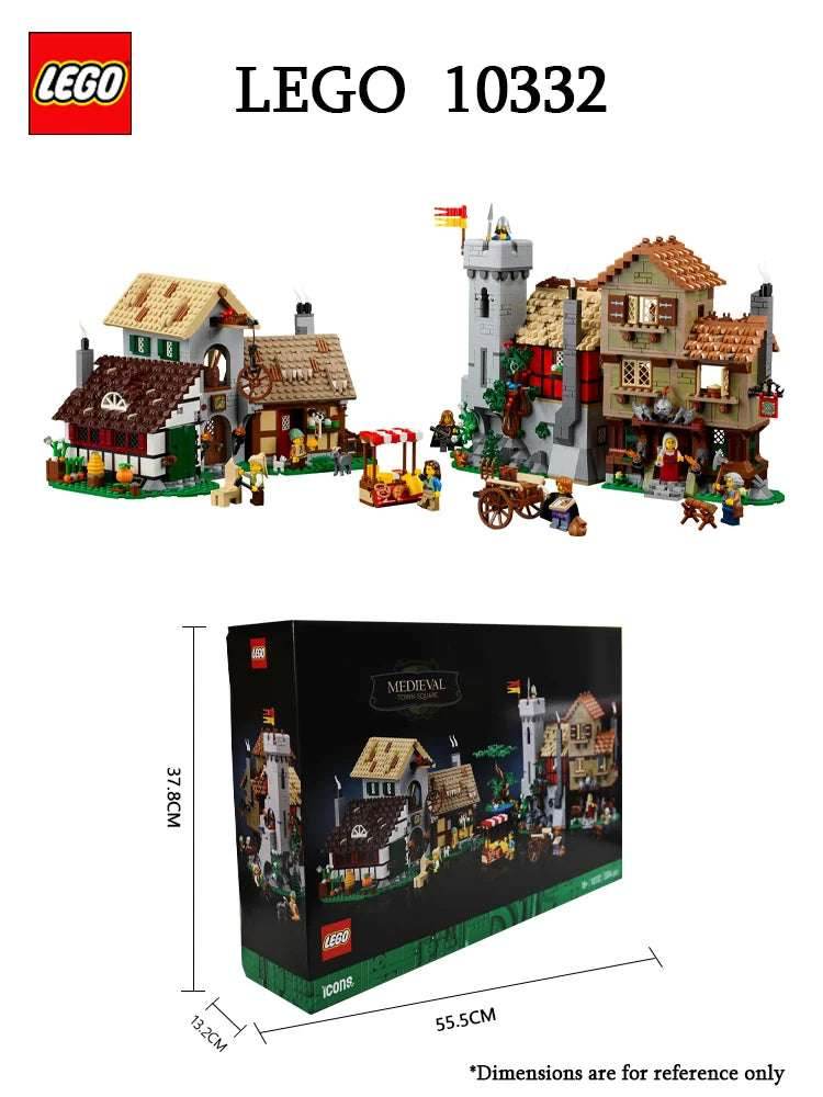 LEGO 10332 Medieval Town Square Icon Series Puzzle Blocks Children's Toy Gift, Compatible with Icons Building Set - LEGO10332
