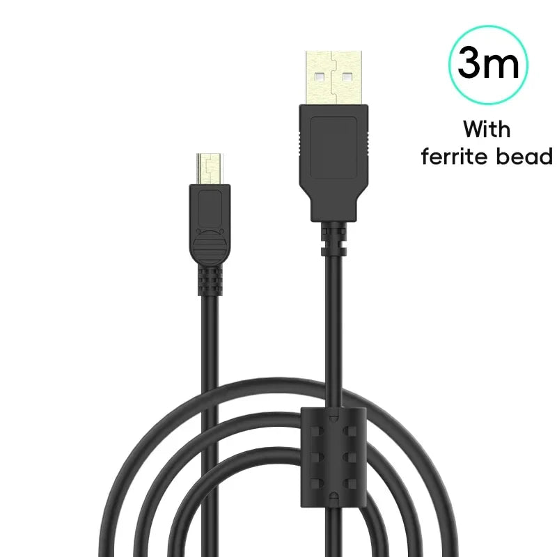 Data Frog USB A to Mini-B 5Pin Cable 1m/2m/3m | Charging & Data Sync for PSP, NDSi, PS3 & Wii U Pro