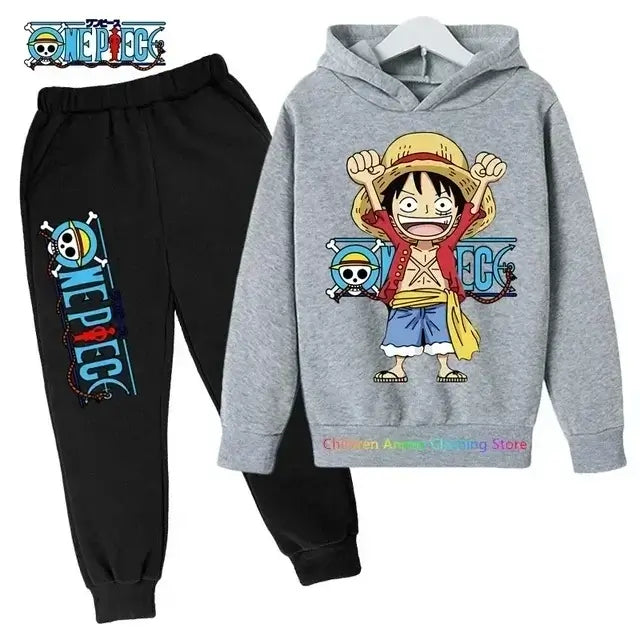 One Piece Hoodies Kids Fashion 2025 Luffy Pullover