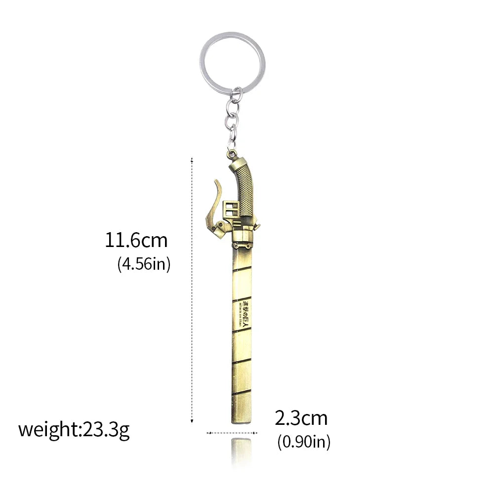 Anime Attack On Titan Eren Sword Keychain Shingeki No Kyojin Wings Of Liberty Pendant Car Keyring For Fans Cosplay Jewelry