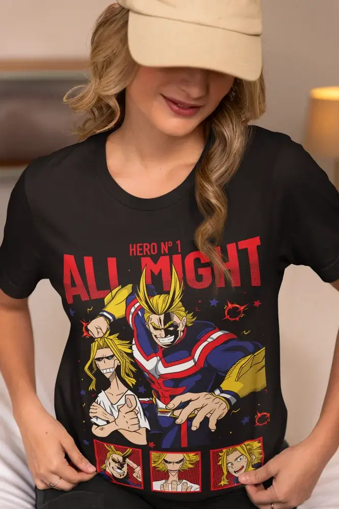 All Might T-shirt: My Hero Academia Pro Hero Armor Strip Tee
