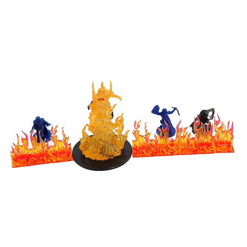 Wall of Fire Miniature (Set of 8) Spell Effects Flame Terrain for Dungeons and Dragons, Pathfinder and Other Tabletop RPG