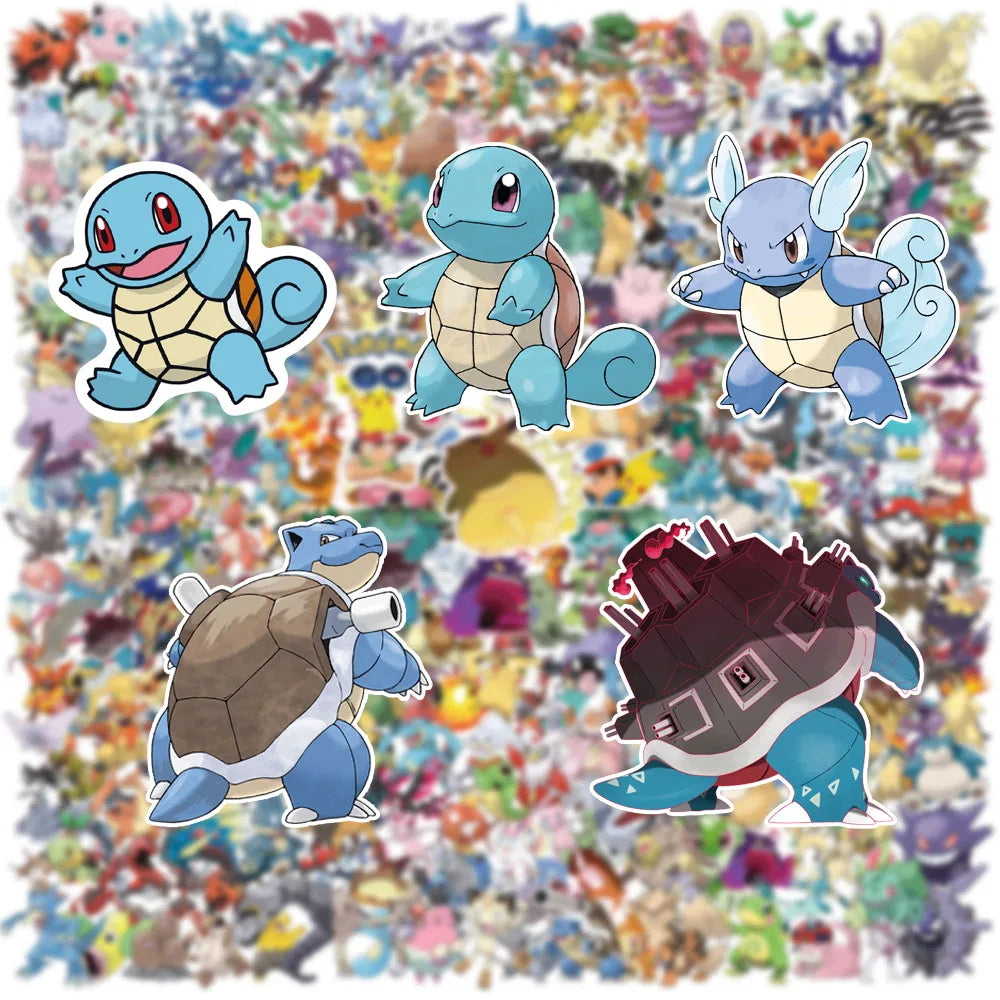 300Pcs Pokemon Cute Pikachu Stickers Charizard Album Pokédex DIY Laptop Car Luggage Kawaii Waterproof Anime Sticker Toy
