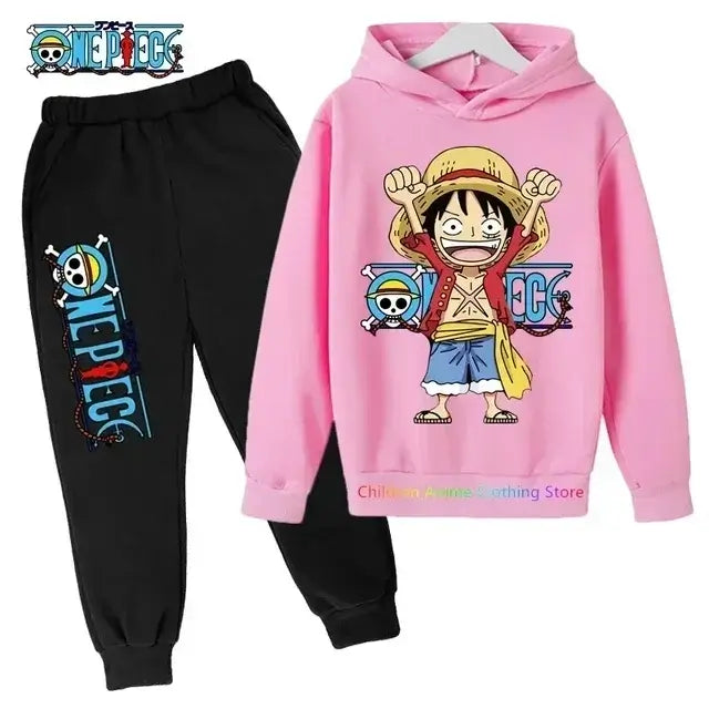 One Piece Hoodies Kids Fashion 2025 Luffy Pullover