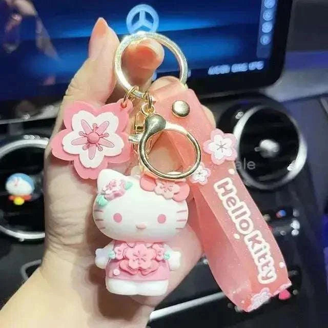 Sanrio Hello Kitty Key Chains, Kawaii Anime Cartoon Cinnamoroll Car Keychains Backpack Ornaments