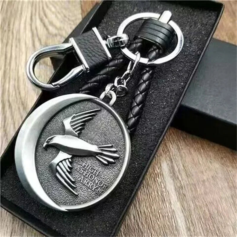 Thrones Keychains Stark Wolf Head Dragon Badge KeyChain Pendant Ice And Fire Keyring llaveros Of Movie Gifts for Friends