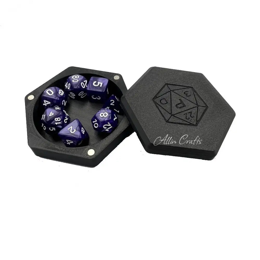 DND Dice Box for RPG Player Dice collection, portable dice tray for DND RPG COC board games players collected resin Dice tower