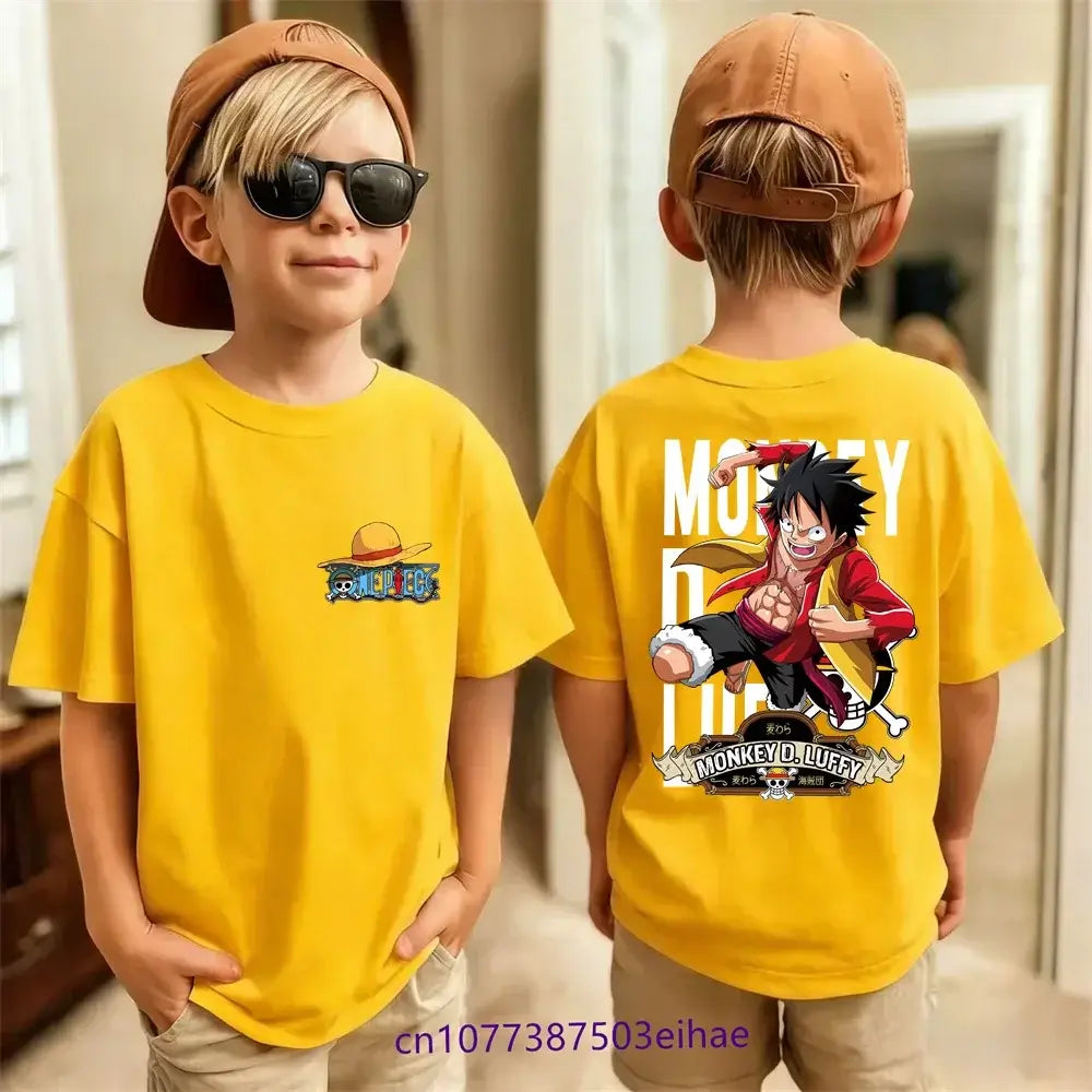 One Piece Kids T-Shirt Luffy | Pure Cotton Summer Tee Boys