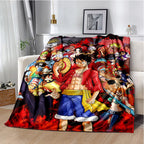 Anime One Piece 3D Cartoon Blanket - Soft, Warm Throw for Bedroom, Living Room, Bed, Camping, Picnic, Office, Kids Gift