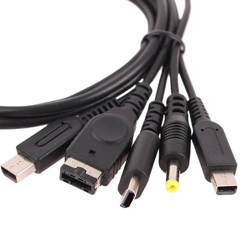 5-in-1 USB Game Charger Cable for 3DS, PSP, Wii U | Fast Charging Cord
