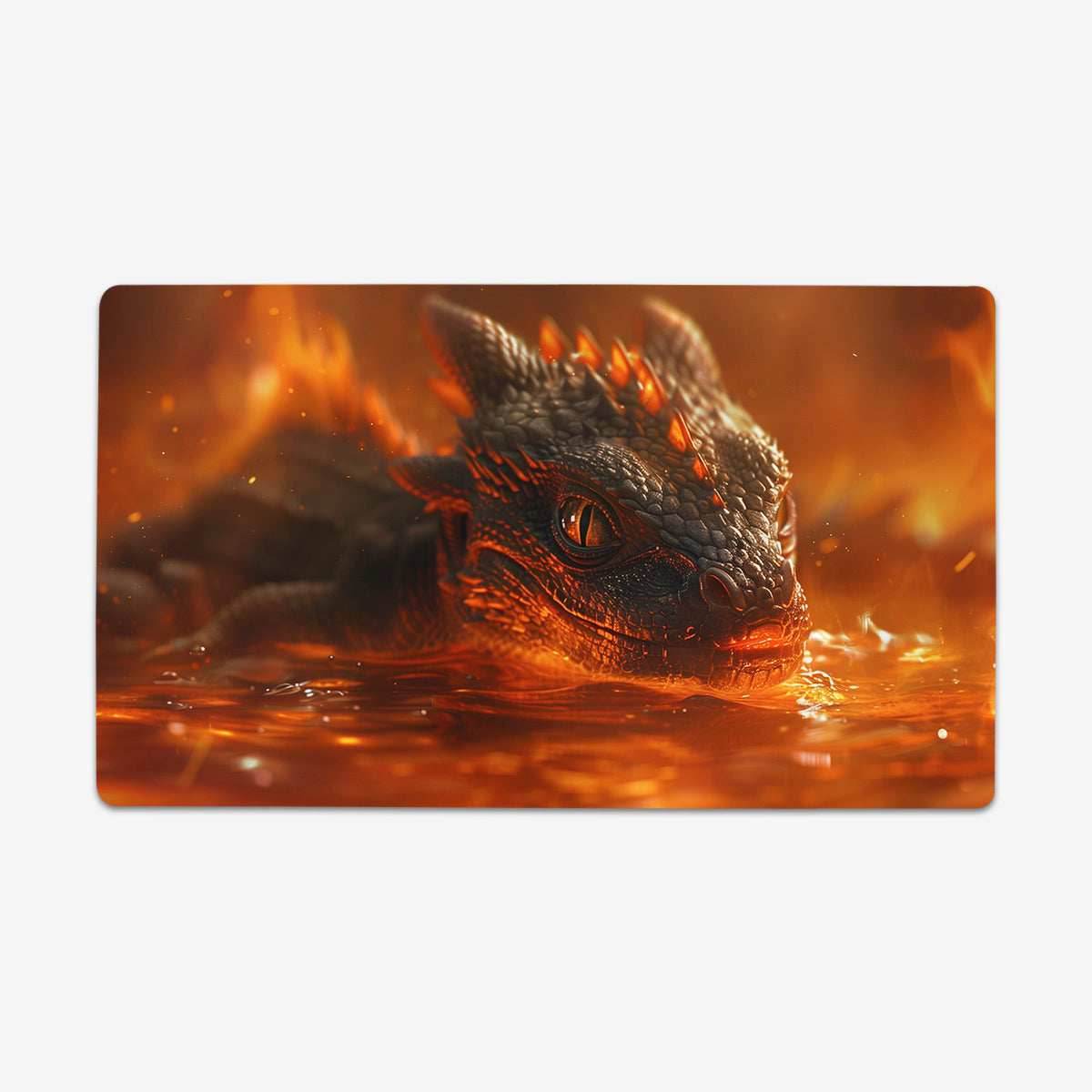 Baby Lava Dragon Playmat - Standard Playmat / Plain