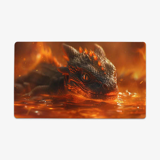 Baby Lava Dragon Playmat - Standard Playmat / Plain