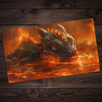 Baby Lava Dragon Playmat - Standard Playmat / Plain