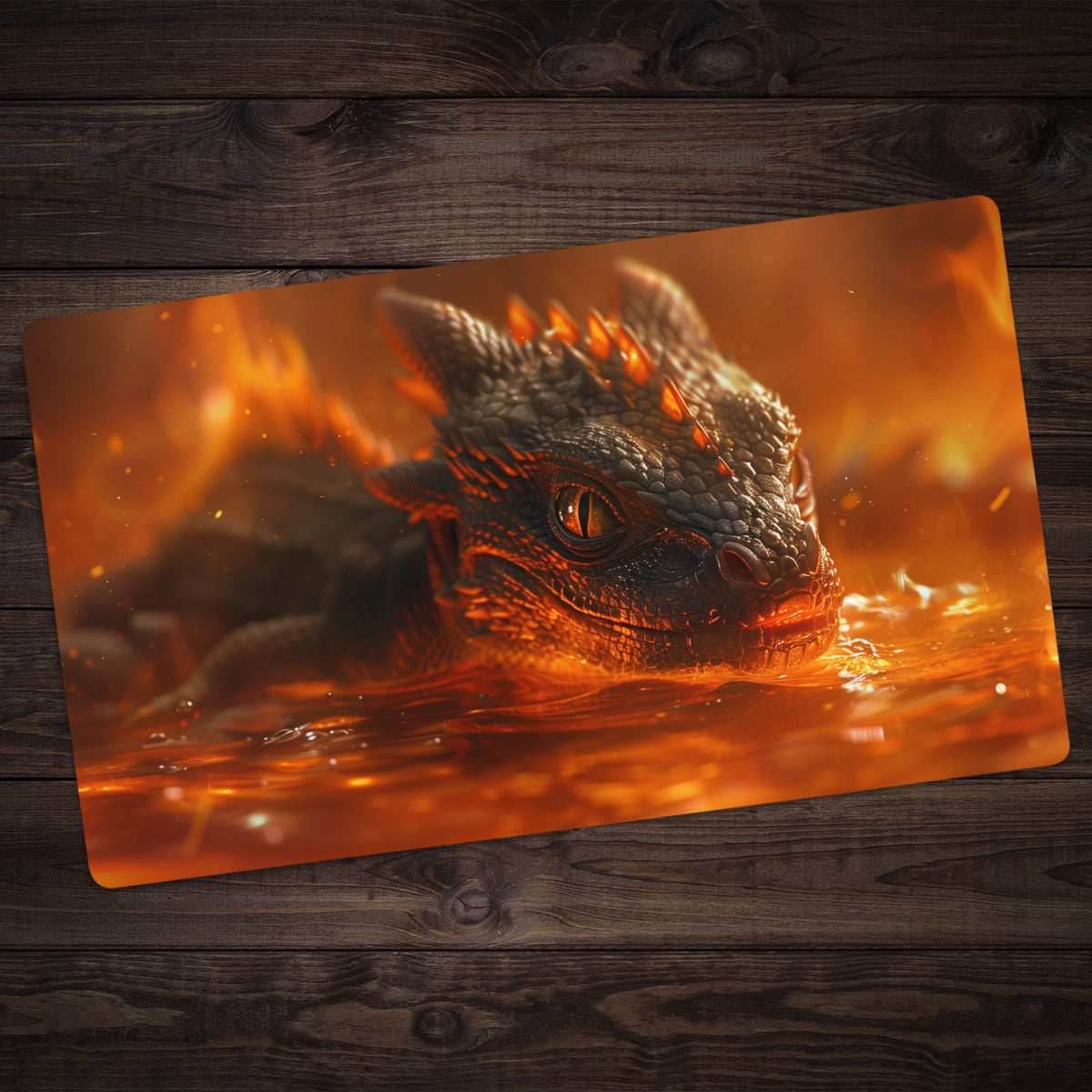 Baby Lava Dragon Playmat - Standard Playmat / Plain