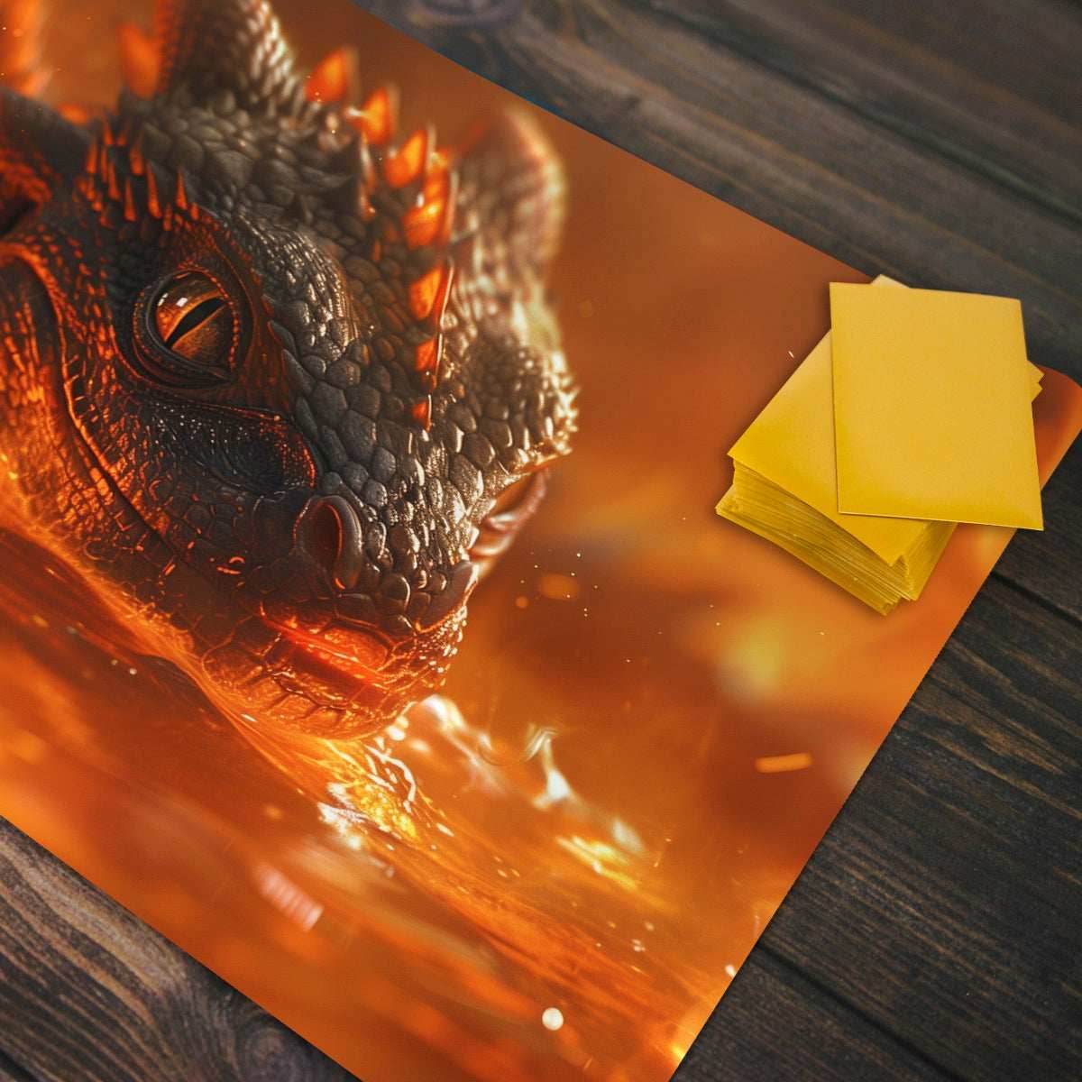 Baby Lava Dragon Playmat - Standard Playmat / Plain
