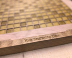 Rustic Wooden Scrabble Board with Rotating Lazy Susan - letter tiles and tile holders included. 100% Made in the USA - No thanks!