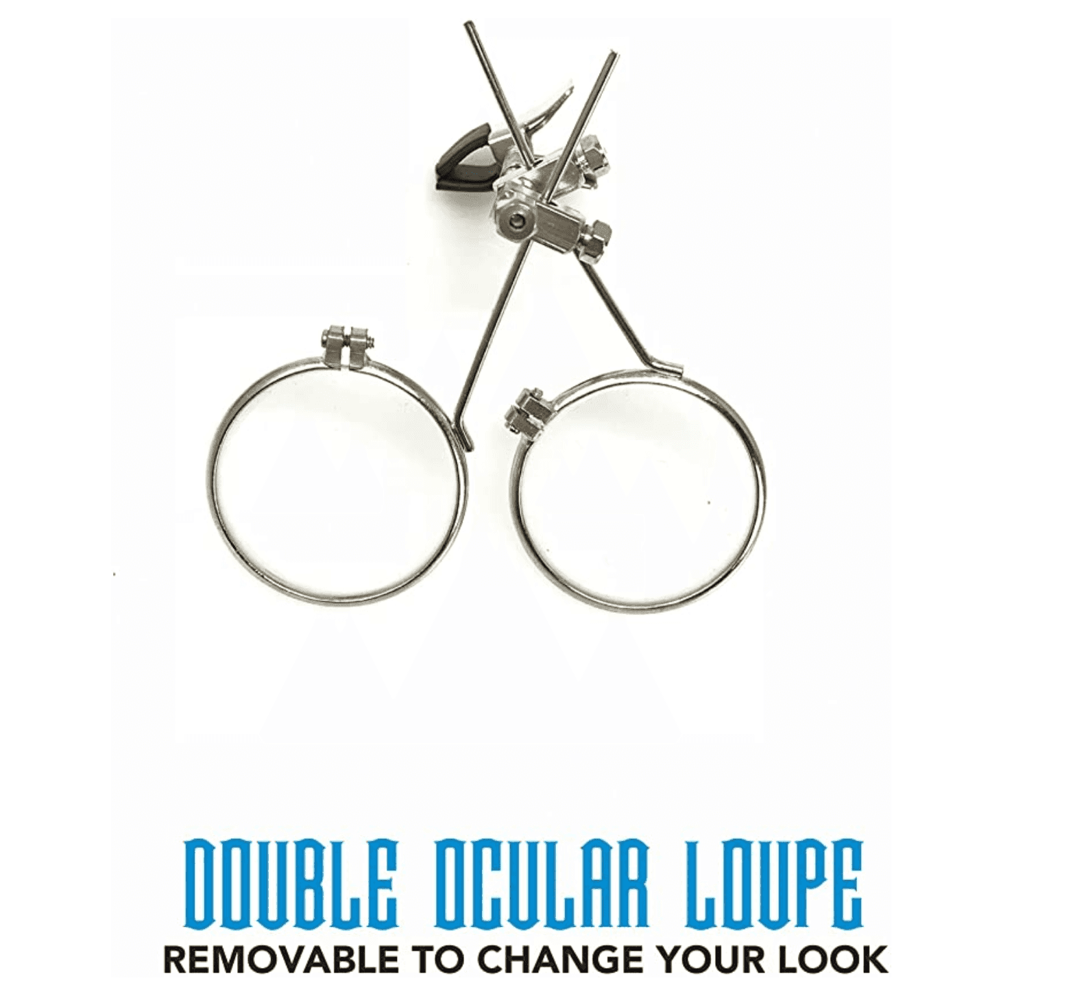 Steampunk Goggles with magnifying loupes UV glow neon blue prism diffraction lenses - 