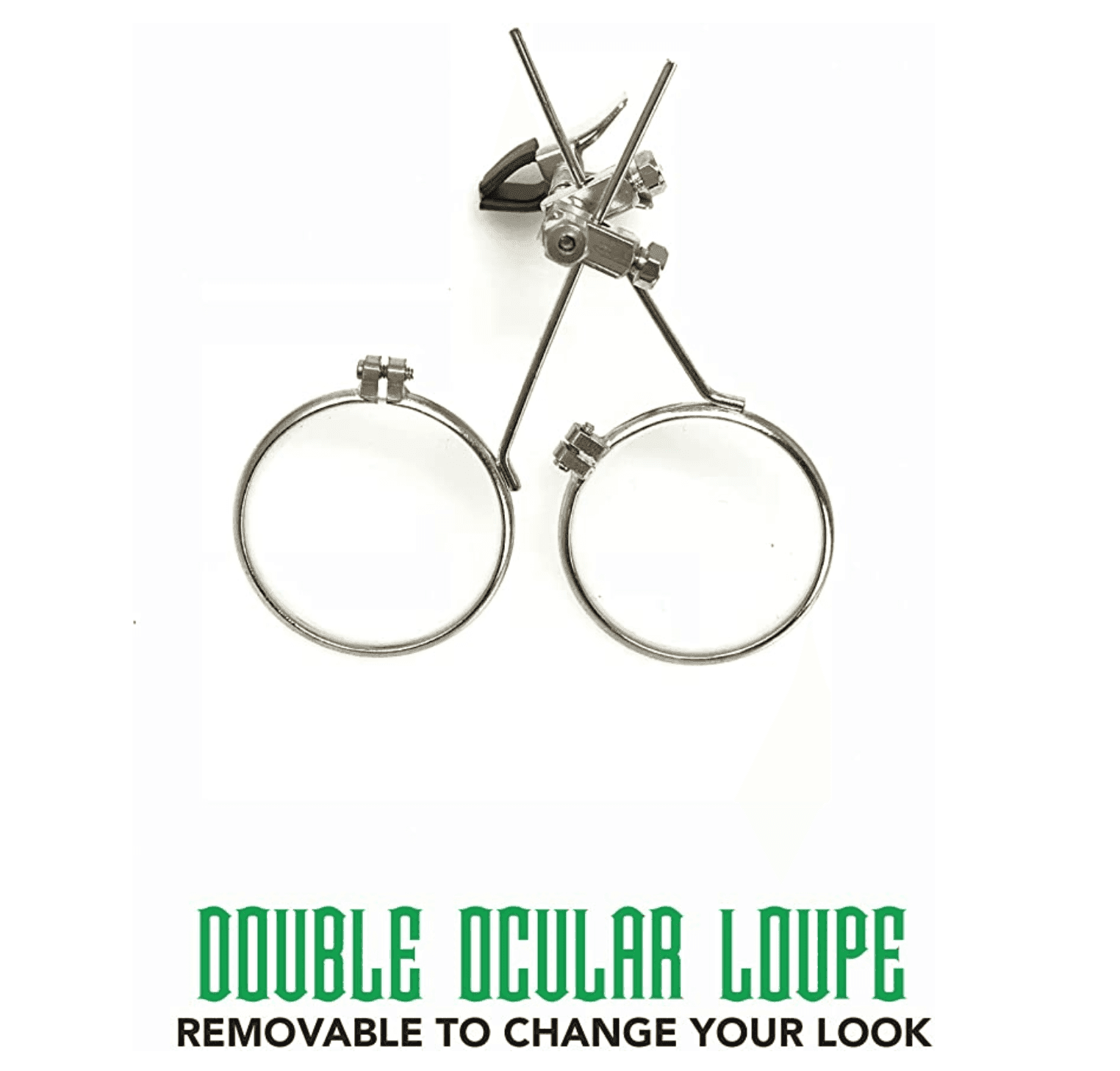 Steampunk Goggles with magnifying loupes UV glow neon green prism diffraction lenses - 