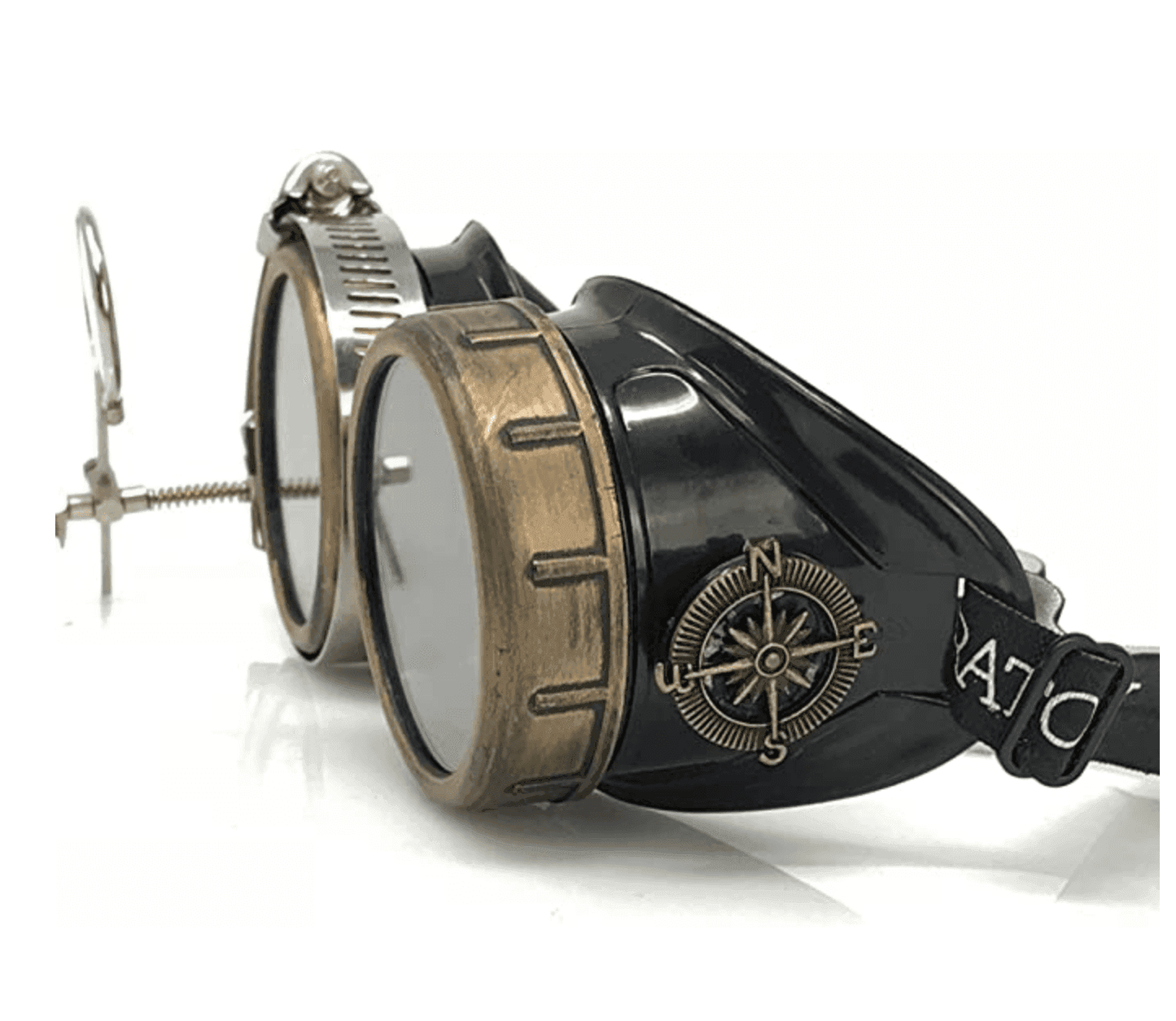 Steampunk Goggles with magnifying loupes crystal clear prism diffraction lenses - 