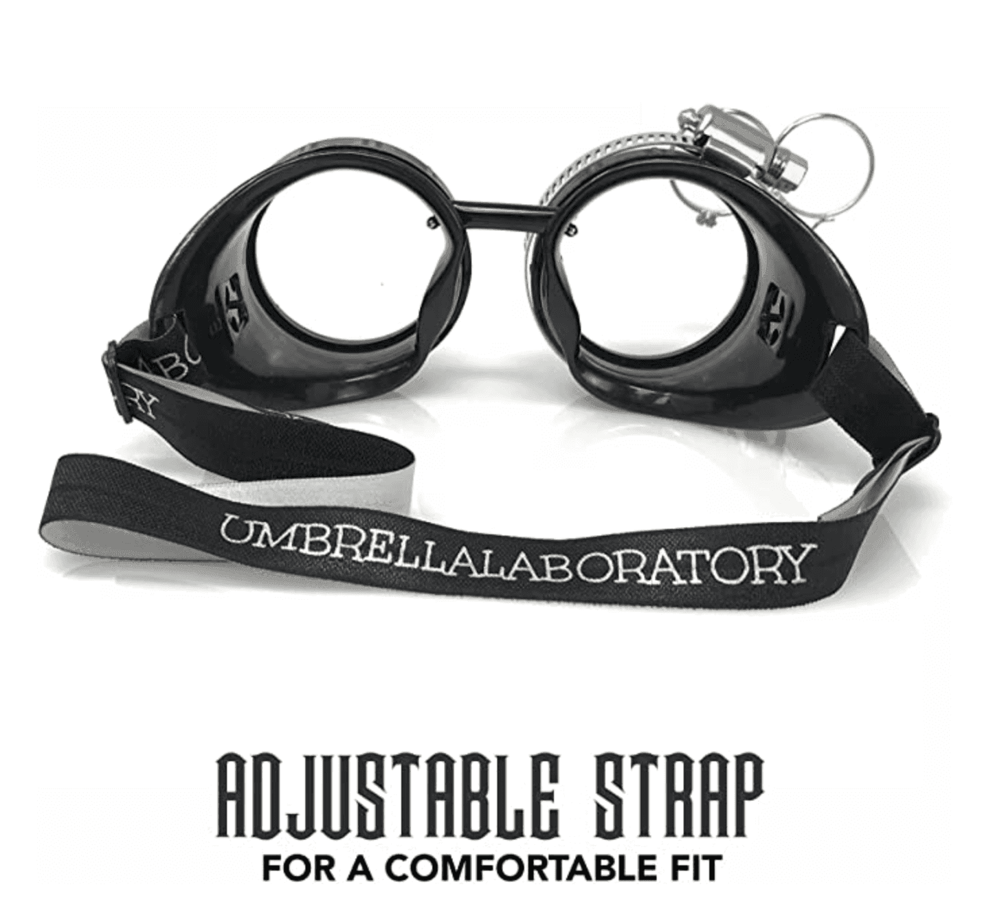 Steampunk Goggles with magnifying loupes crystal clear spiral diffraction lenses - 