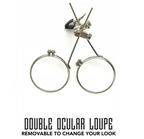 Steampunk Goggles with magnifying loupes crystal clear spiral diffraction lenses