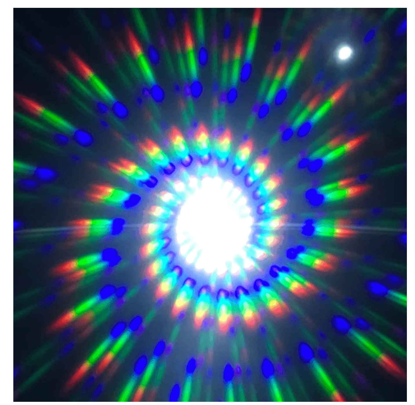 Steampunk Goggles with magnifying loupes UV glow neon blue spiral diffraction lenses - 