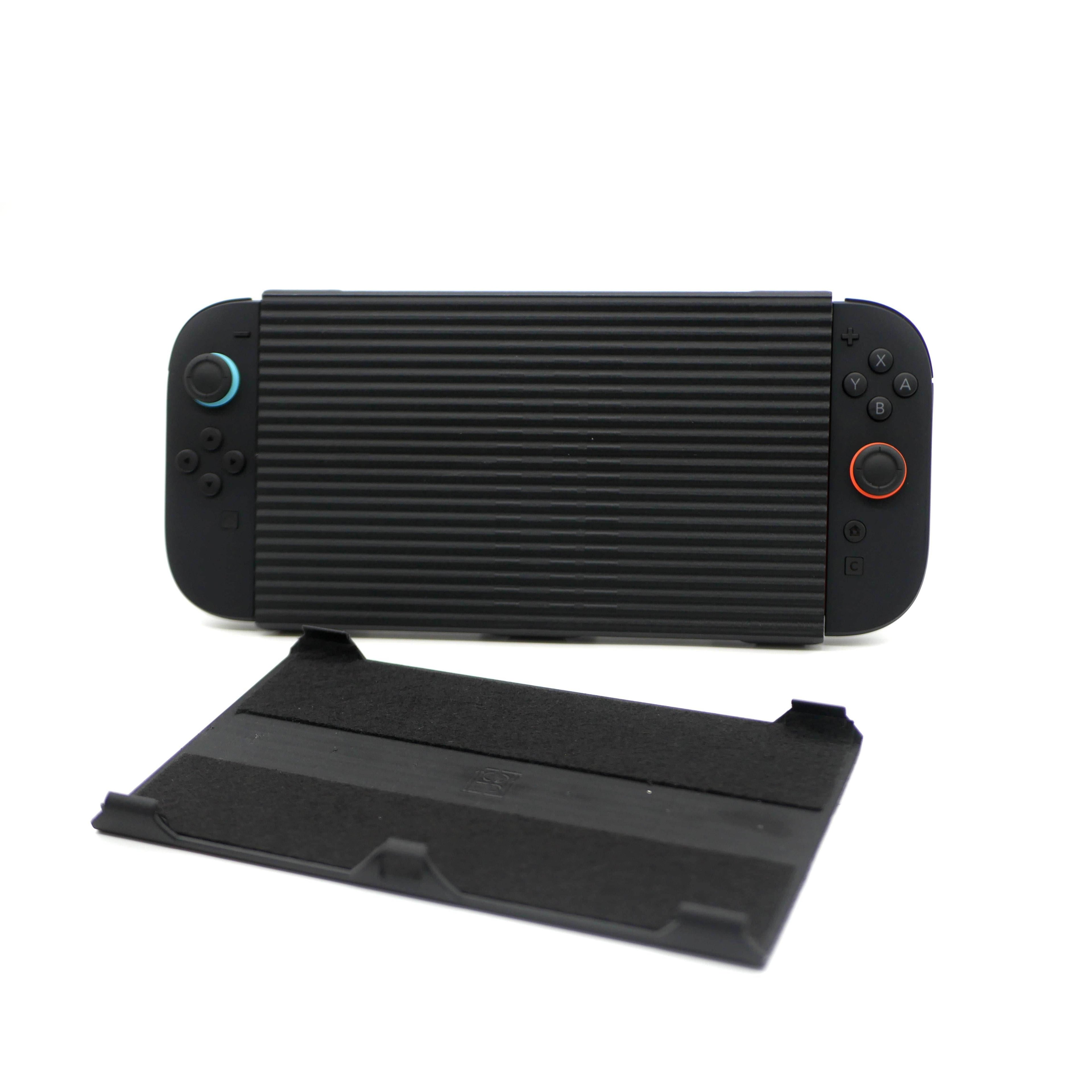 Travel Screen Cover for Switch 2 Console with Felt Lined Interior Clip-On Locking Shield for Safe Transport Storage by JCSFY - Black