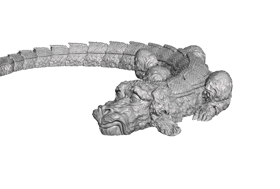 Articulated Falkor The Luck Dragon - White