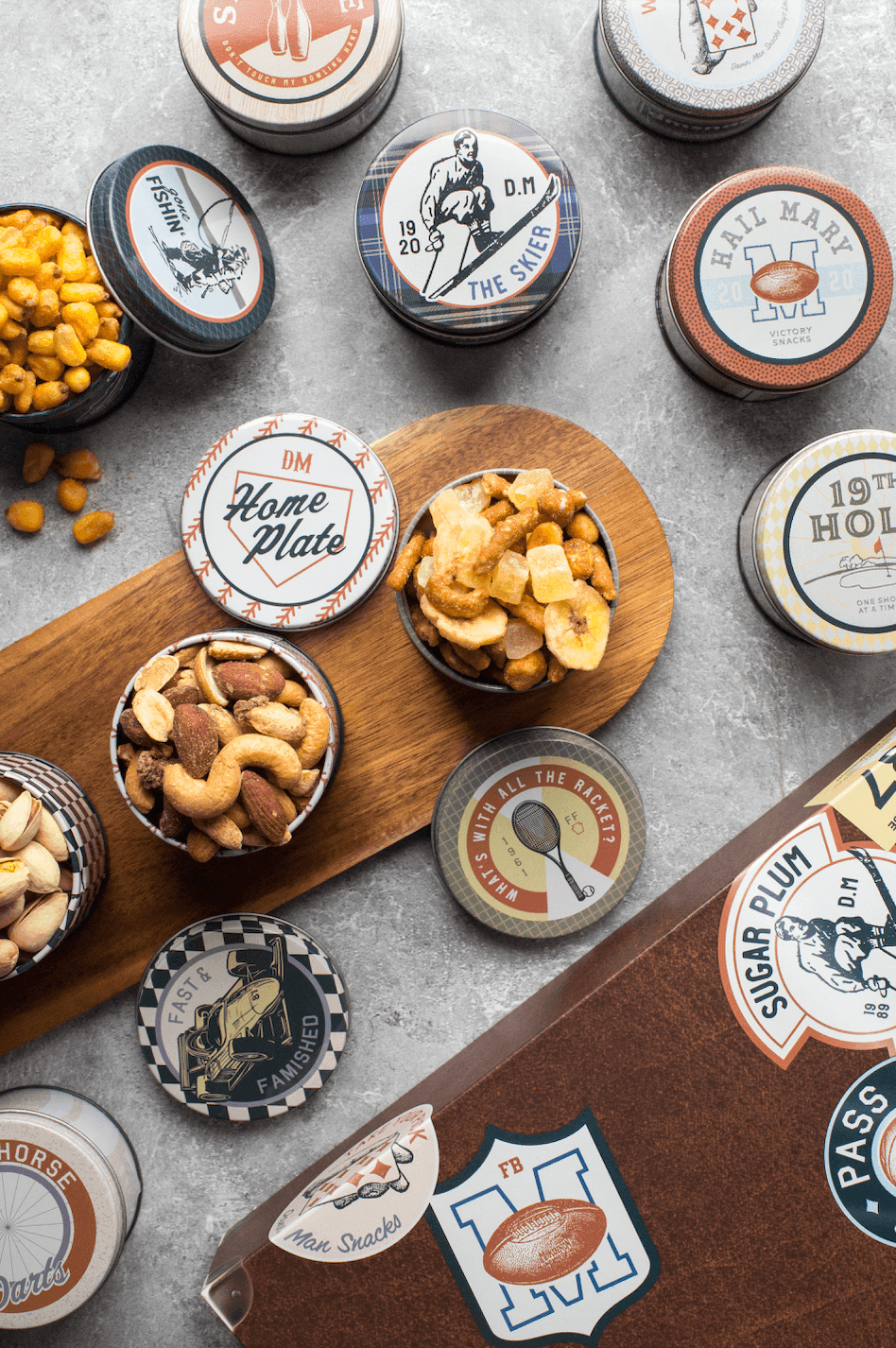 Bar Cart Snacks – Gourmet Snack Collection for Entertaining | 12 Vintage-Inspired Nut Blends - 