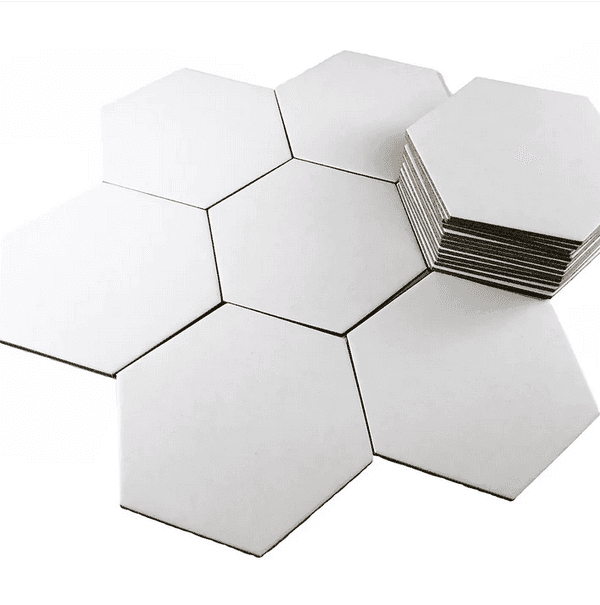 20 Blank Hexagon Board Game Tiles - 