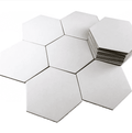 20 Blank Hexagon Board Game Tiles - 