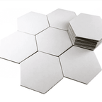 20 Blank Hexagon Board Game Tiles - 