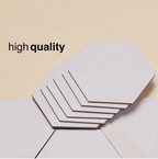 20 Blank Hexagon Board Game Tiles - 