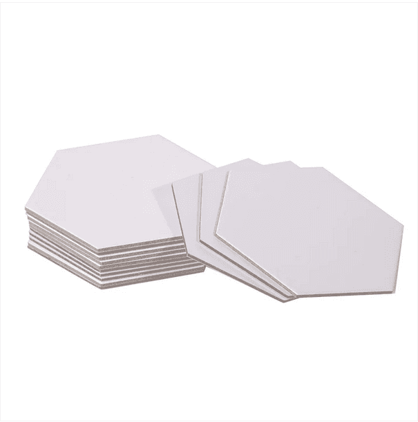 20 Blank Hexagon Board Game Tiles - 