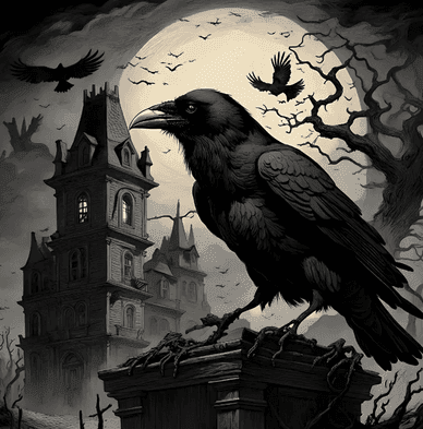 Crow mansion diamond art kit - 