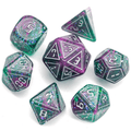 Cybernated Pink & Green RPG Dice Set - XLarge - 