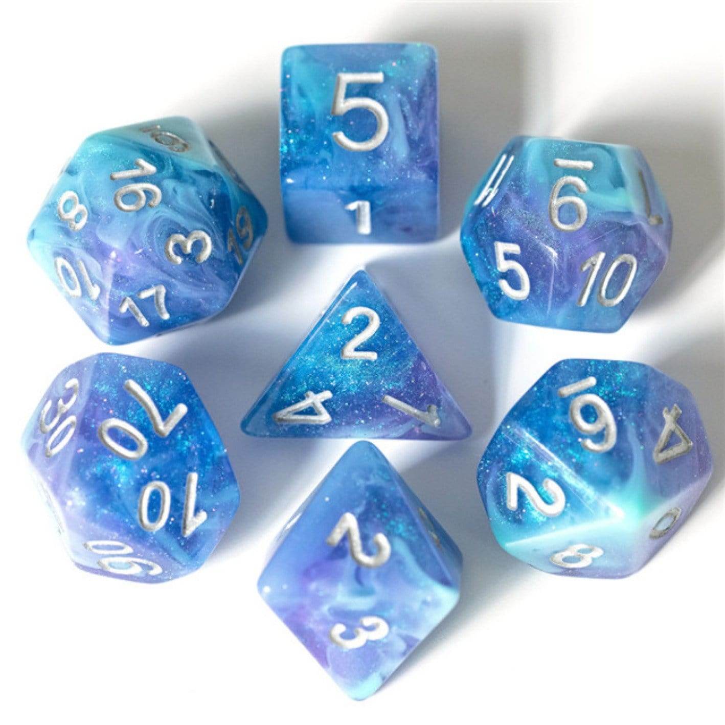 Cerulean Night RPG Dice Set - 