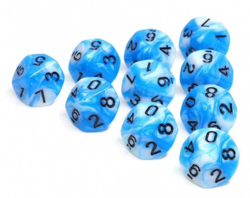 10 piece D10s - Cumulus Cloud - 