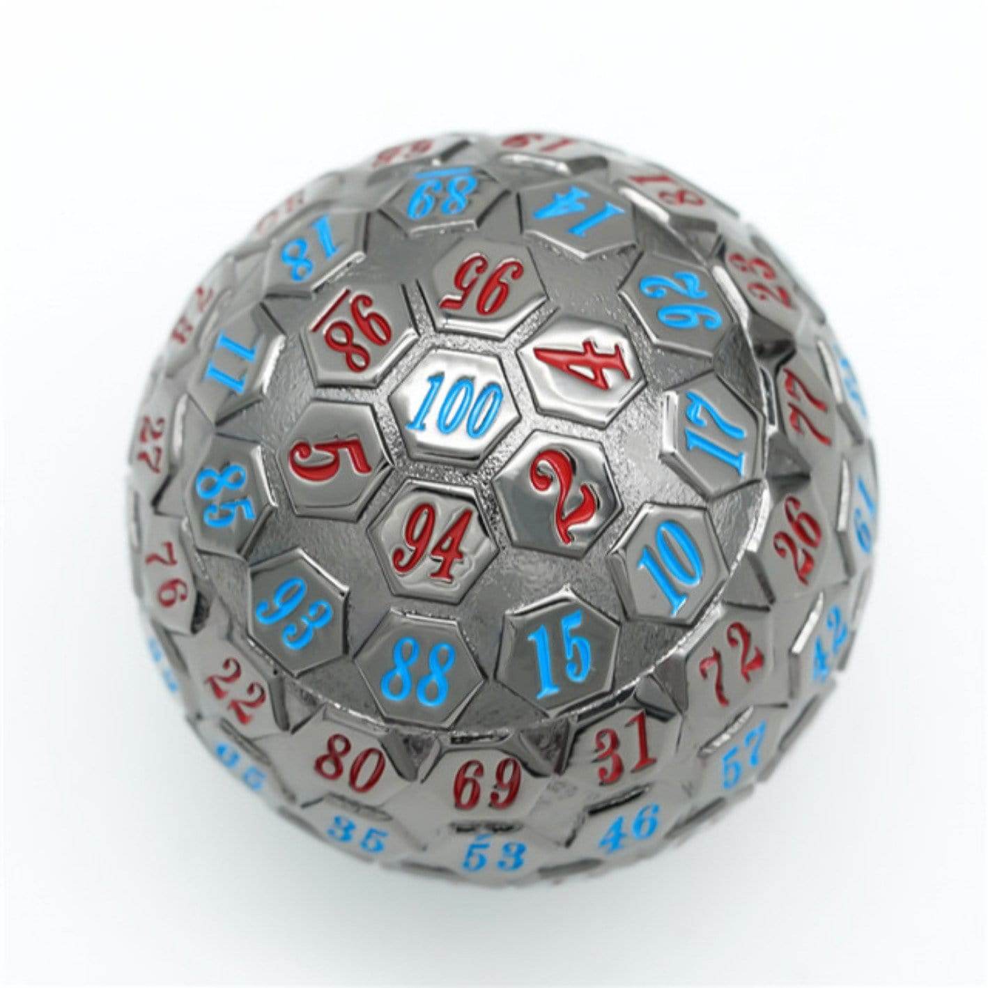 45mm Metal D100 - Black Metal with Red & Blue - 