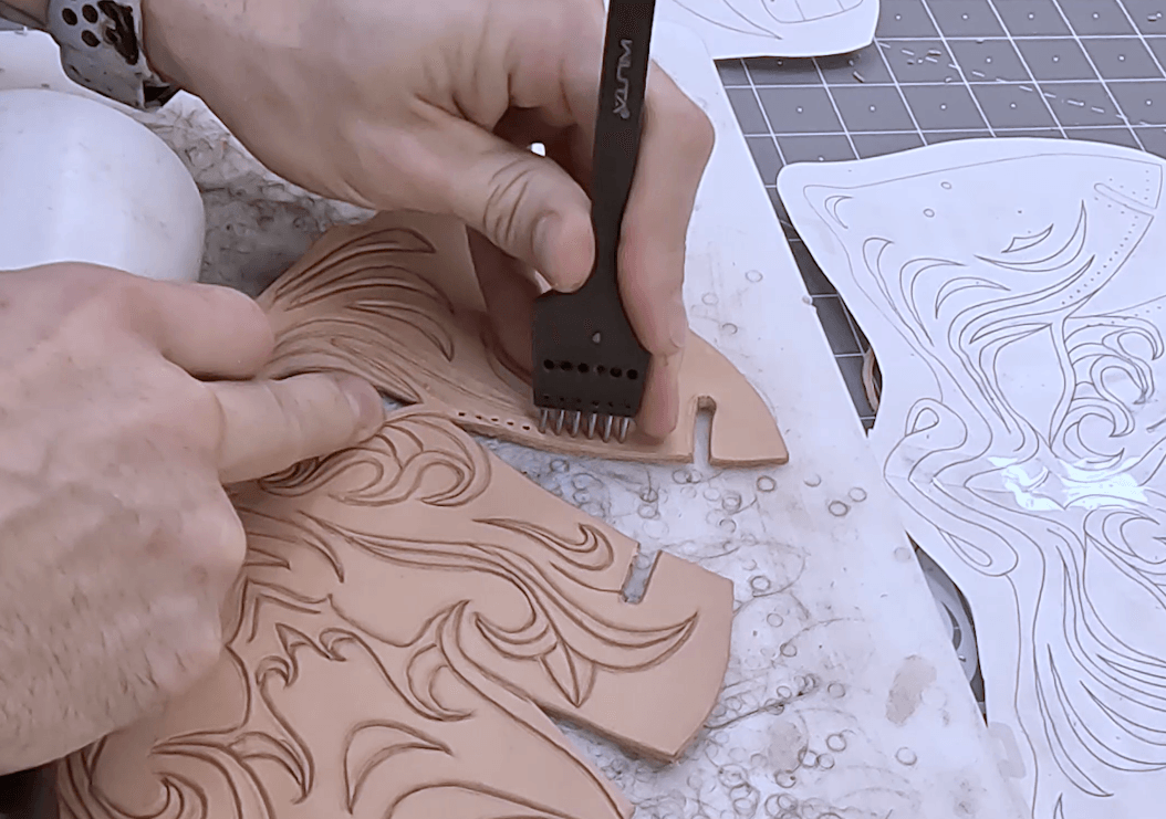 Leather Oni Mask Printable Pattern - 