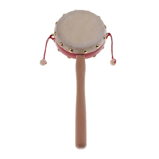 Wooden Hand Bell Shaking Rattle Drum