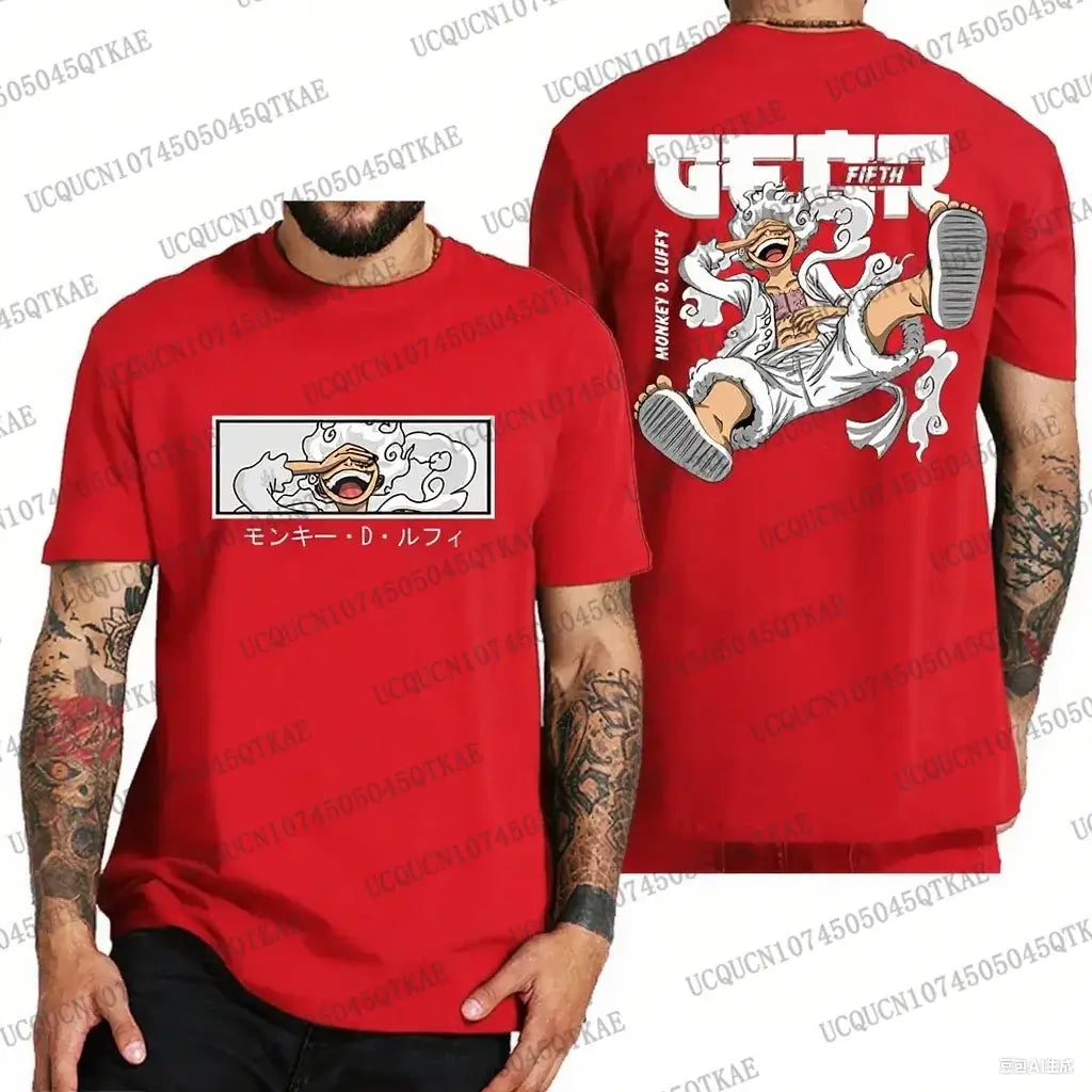 One Piece Luffy T-Shirt: Oversized Cotton Anime Streetwear