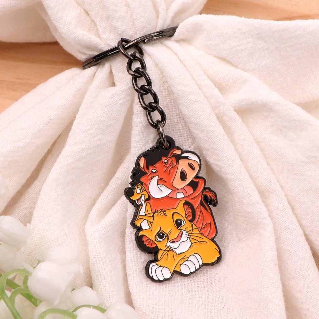 Vintage Motorcycle Keychain | Cartoon Metal Keyring for Backpack