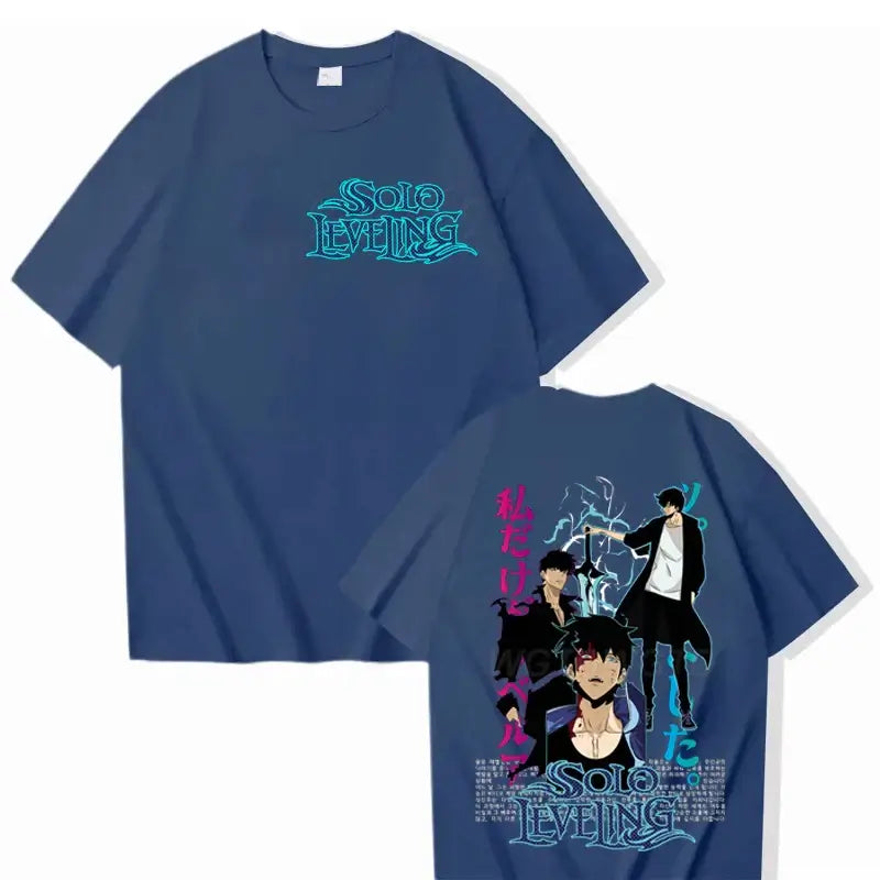 Solo Leveling T-shirt: Sung Jinwoo Cotton Streetwear