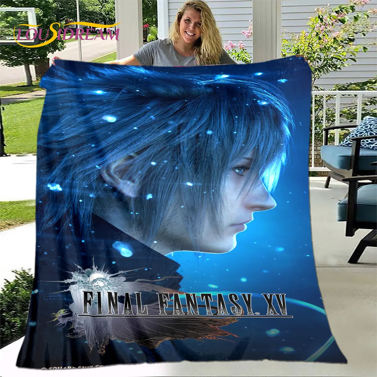 Final Fantasy Game Gamer Soft Plush Blanket,Flannel Blanket Throw Blanket for Living Room Bedroom Bed Sofa Picnic Cover Kid Warm